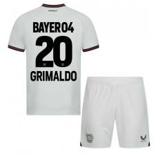 Bayer Leverkusen Alejandro Grimaldo #20 Bortaställ Barn 2023-24 Korta ärmar (+ Korta byxor)